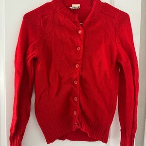 Vintage 1960s Pendleton Vibrant Red Women's Cardigan